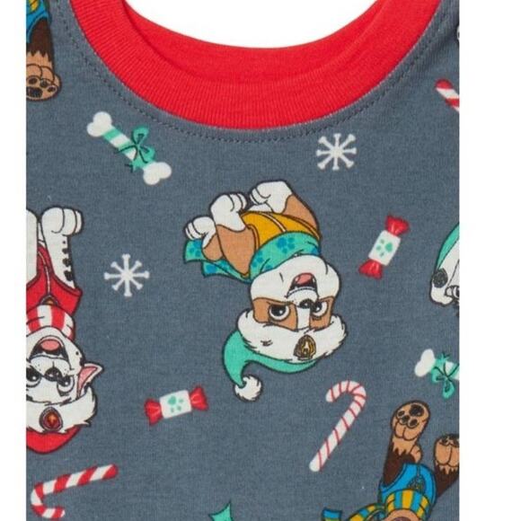 Paw Patrol Christmas Pajamas 12 Months Christmas Pjs Marshall Chase Rubble - Picture 8 of 9